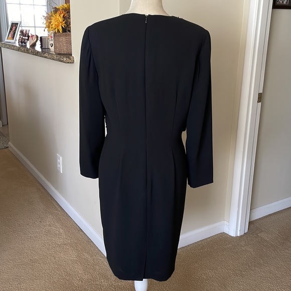 Marianna Black Beaded Front Dress. - Picture 4 of 16